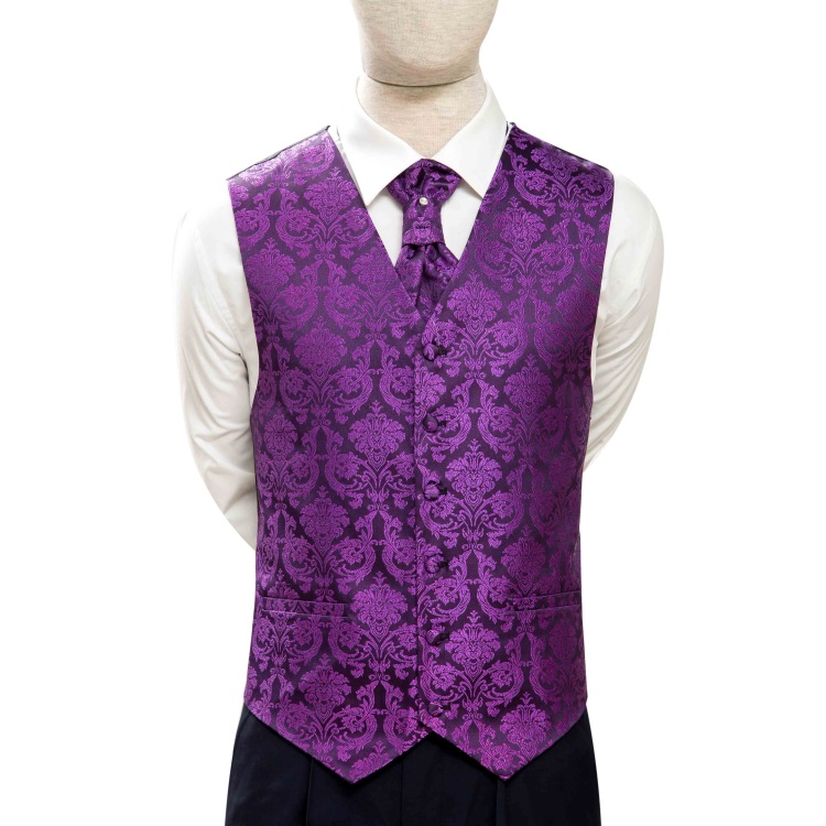 紫色優(yōu)雅滌絲工作馬甲